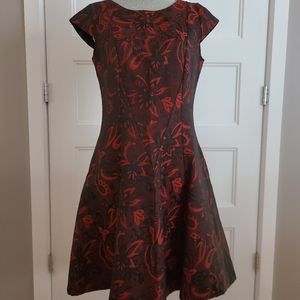 Mini flare dress black and red. Size M